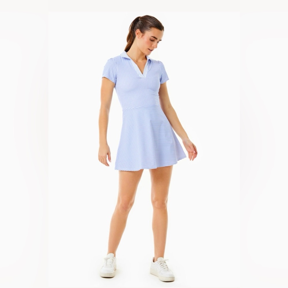 Addison Bay Smooth Sport Collared Short Sleeve Cricket Active Dress